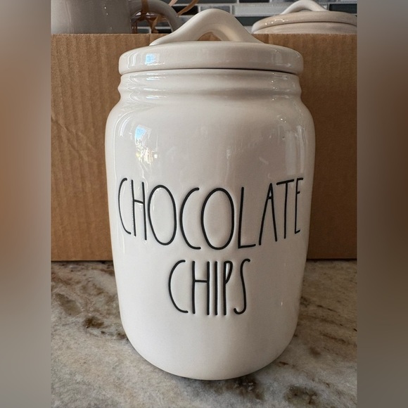 Rae Dunn Ceramic Chocolate Chips Baby Canister - Picture 1 of 1